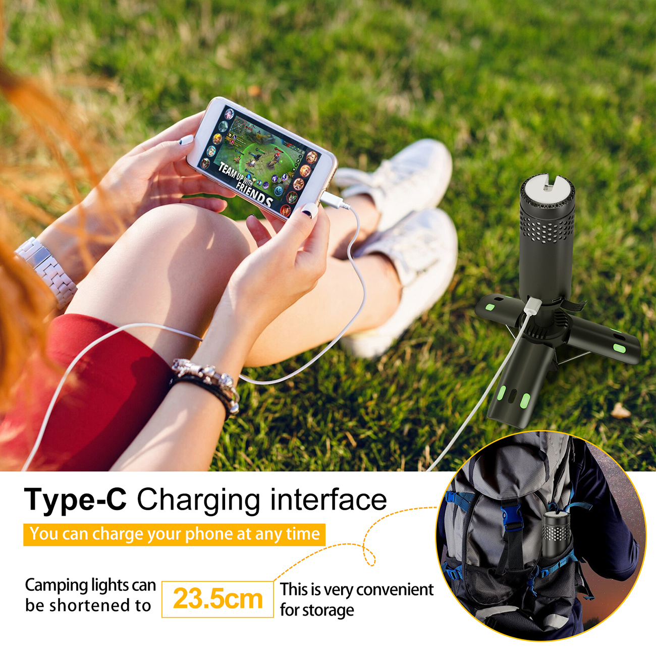 Integrated Telescopic Lamp 301 - stepless dimming and color temperature adjustment for versatile lighting