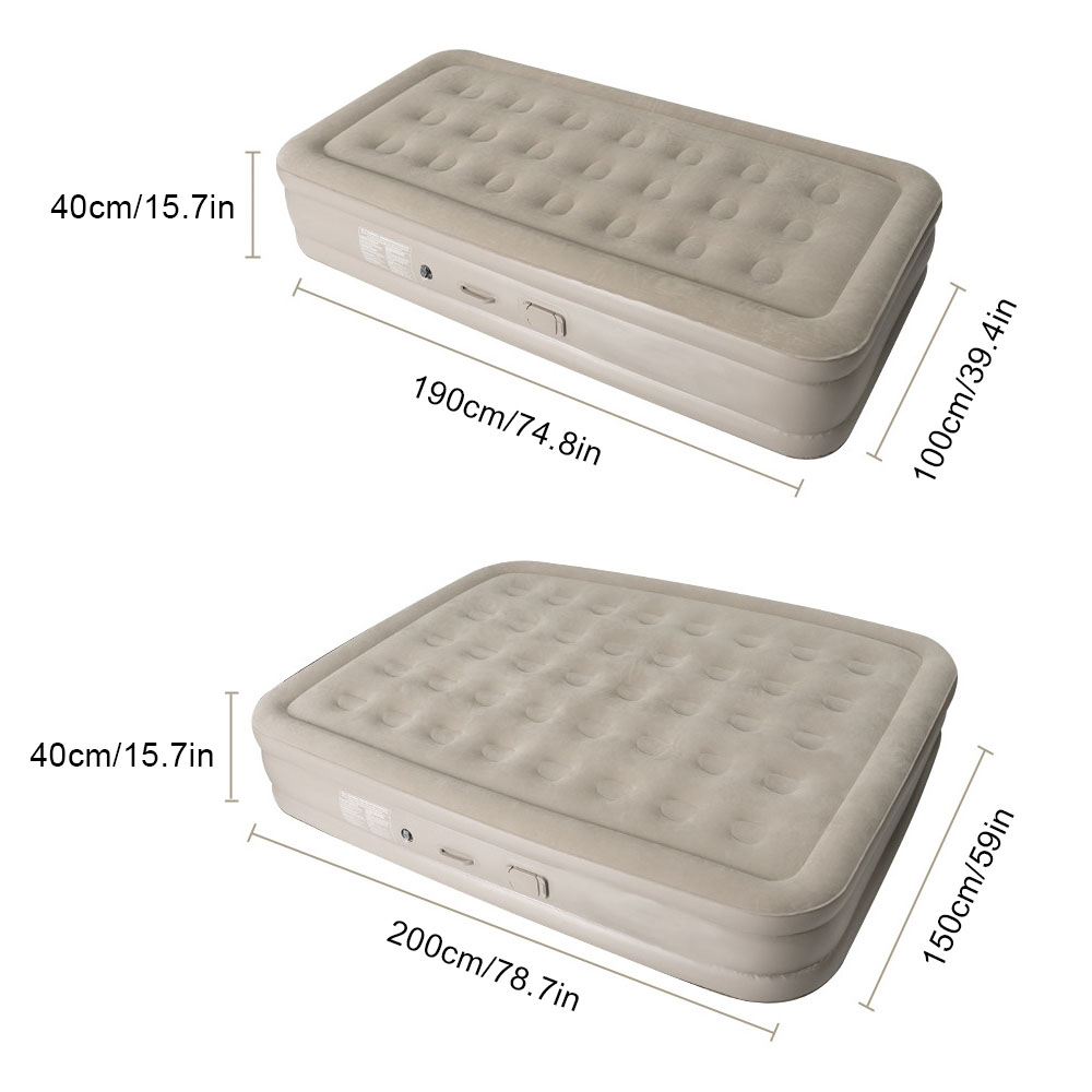 40cm High Air Mattress - elevated height providing natural sitting position and easy access