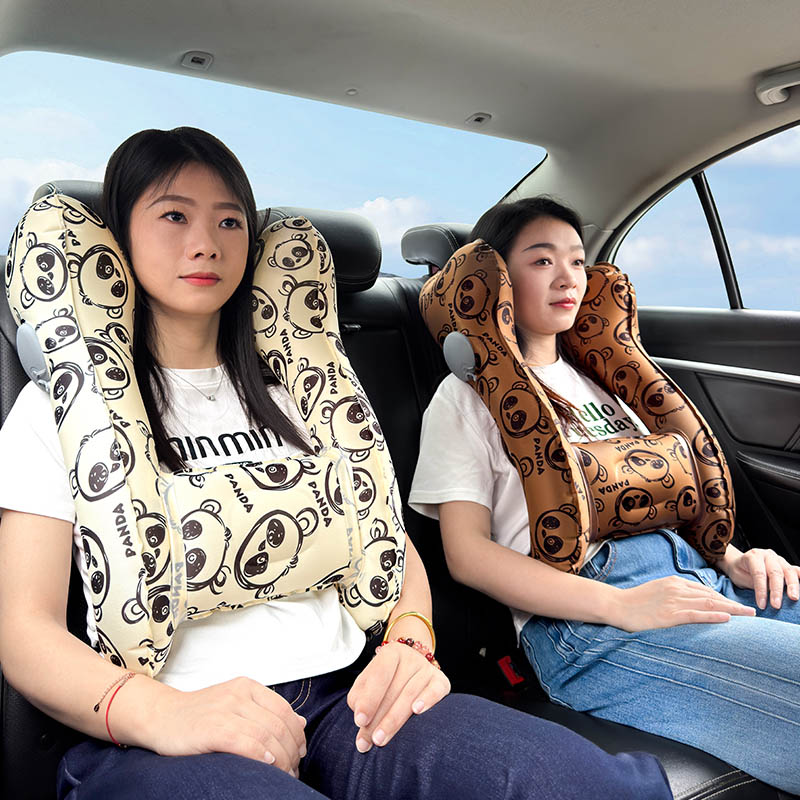 Inflatable Travel Neck Pillow - portable neck rest for adults and children universal fit
