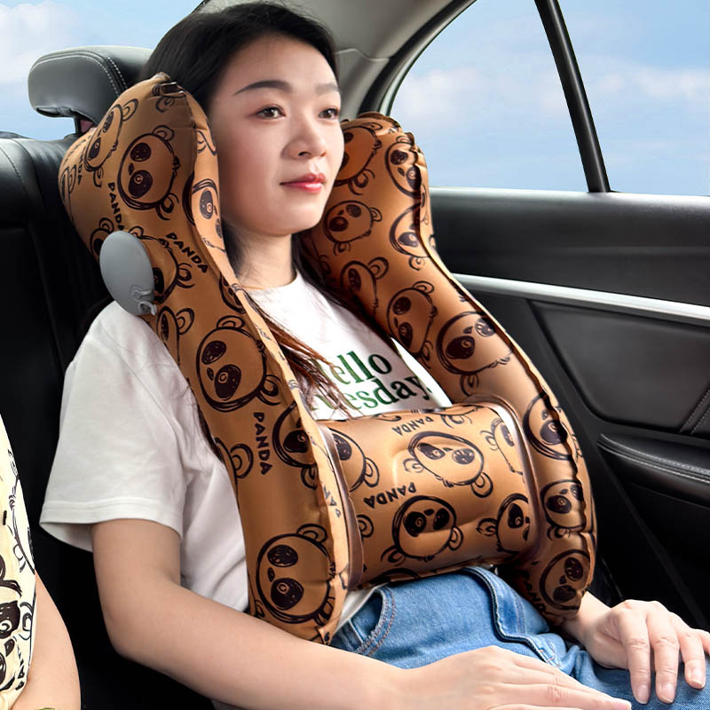 Inflatable Travel Neck Pillow - skin-friendly PVC material puncture-resistant and easy to clean
