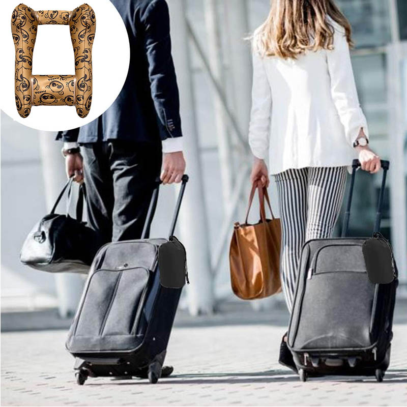 Inflatable Travel Neck Pillow - adjustable firmness with easy inflation and deflation valve