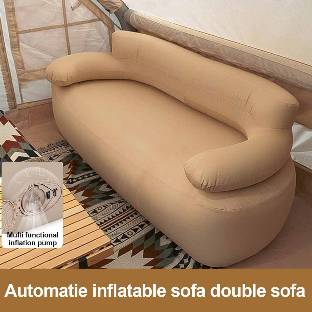 Inflatable Sofa - portable air couch main product display with built-in detachable air pump