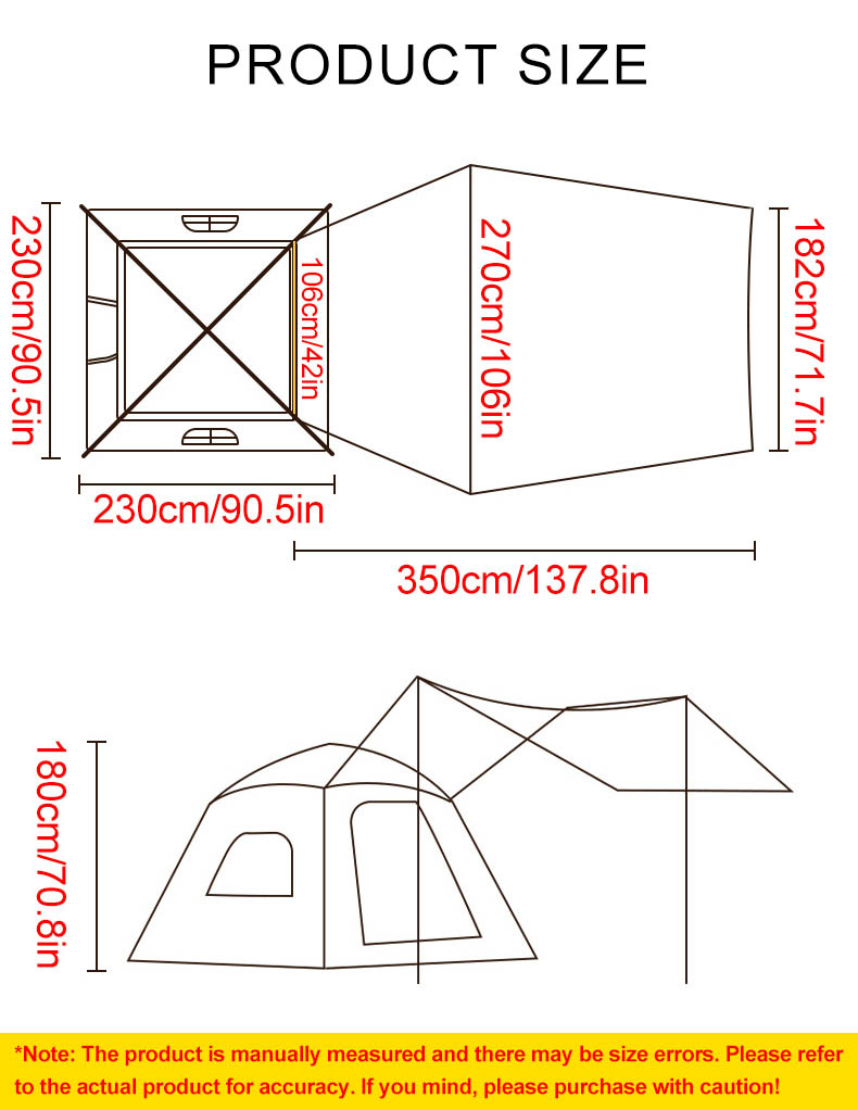 Inflatable Tent - ideal for glamping family trips music festivals and emergency shelters