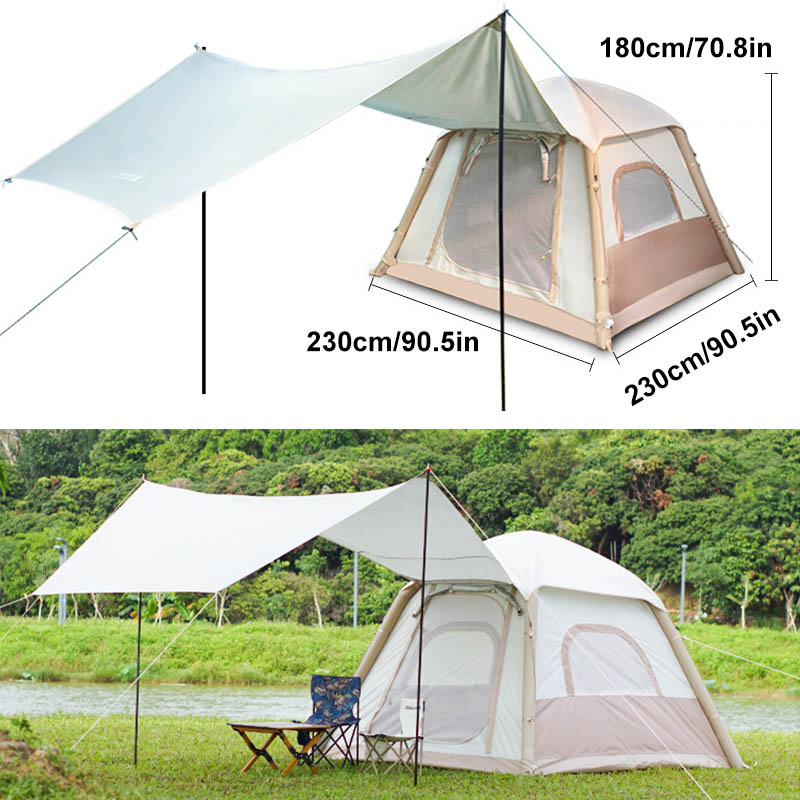 Inflatable Tent - spacious interior with tall ceilings for comfortable family camping
