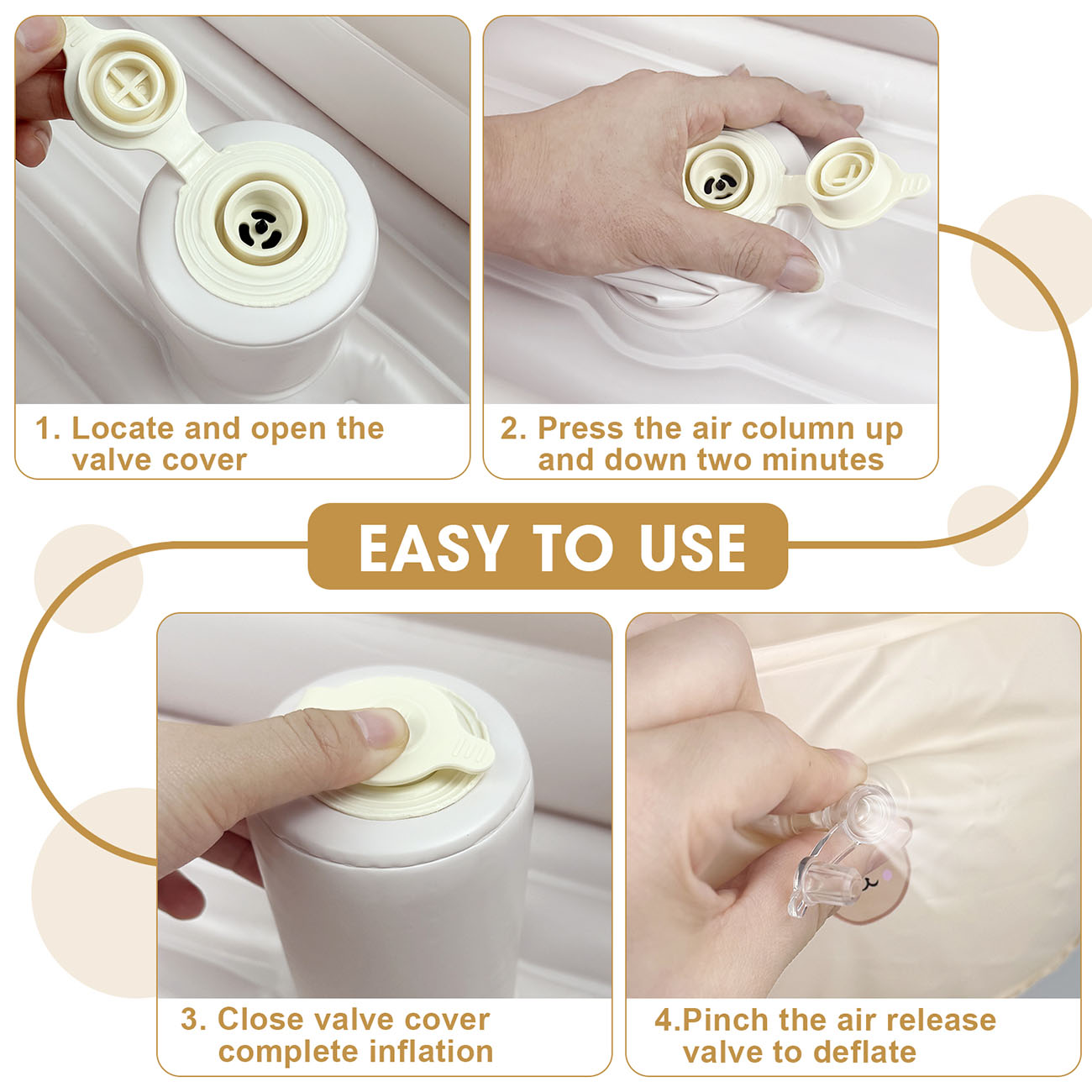 Inflatable Bathtub - compact folded storage size for easy transport and camping